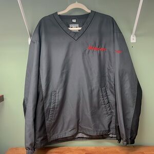 NWOT Snap-On Men’s Gray/Black pullover with pockets, adjustable waist, Large